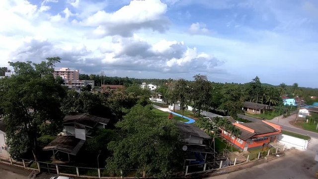 Looking at the sky from a building. (time lapse)