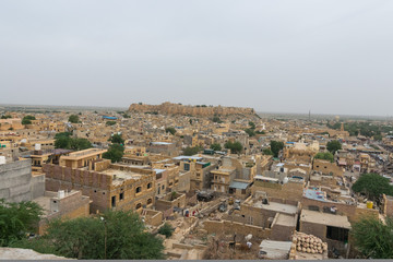 View of Jaisalmer fort and the city, Rajasthan, India