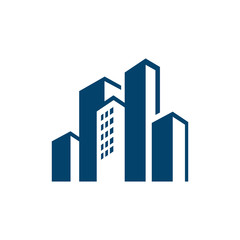Fototapeta premium Cityscape design corporation of buildings Logo for Real estate business company