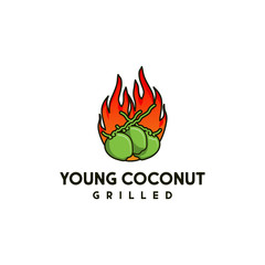 young coconut burn logo template