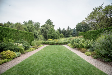 formal garden in park 