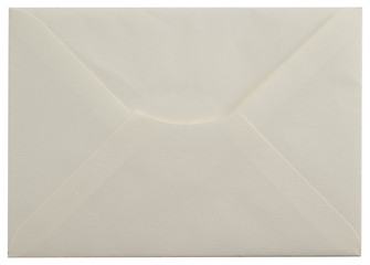 Envelope isolated on white background, top view