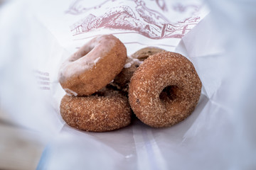 fresh donuts in bag