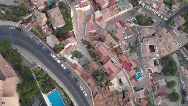 Spain Granada sunset afternoon with a drone.
views of la Alhambra and Granada city centre in 4k 24fps