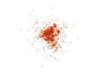 dry chilly on white background.