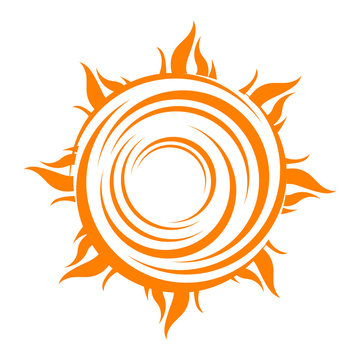 Sun Logo Icon Vector Illustration A Sunshine Element Of Yellow Sun Burst Star Symbol