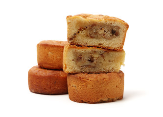 Mid-Autumn Festival moon cake on white background