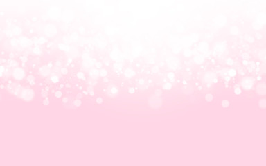 Bokeh abstract blurred pink and white beautiful background. Soft color light glitter sparkles. element for backdrop or design cosmetic ads, romantic, valentine day, women, beauty, love, christmas