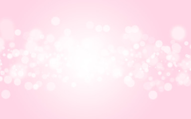 Bokeh abstract blurred pink and white beautiful background. Soft color light glitter sparkles. element for backdrop or design cosmetic ads, romantic, valentine day, women, beauty, love, christmas