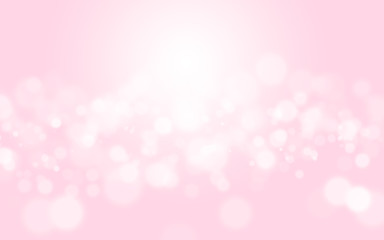 Bokeh abstract blurred pink and white beautiful background. Soft color light glitter sparkles. element for backdrop or design cosmetic ads, romantic, valentine day, women, beauty, love, christmas