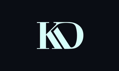 KD or DK and D or K abstract  monogram letter mark vector logo template