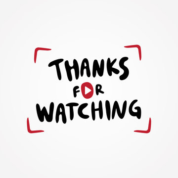 2 397 Best Thanks For Watching Images Stock Photos Vectors Adobe Stock