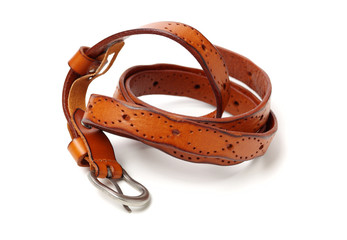Leather Belt on white background
