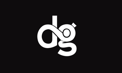 DG or GD and G or D abstract monogram letter mark vector logo template