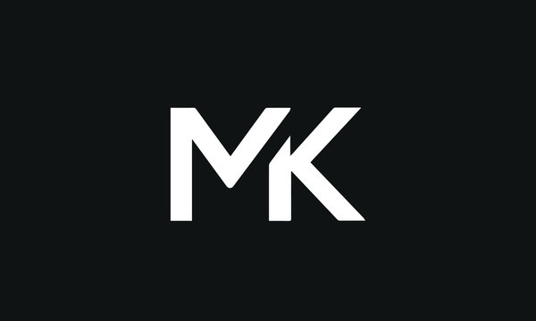 MK or KM and K or M abstract letter mark monogram logo vector template