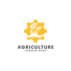 wheat farm logo design, Agriculture icon symbol vector illustration
