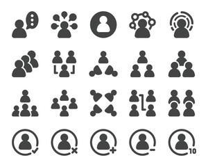 person and people icon set,vector and illustration