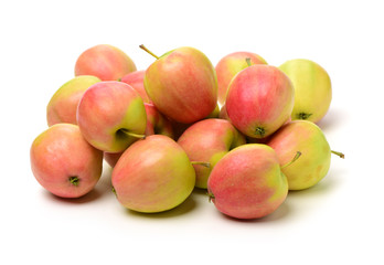 Red apples isolated on white background