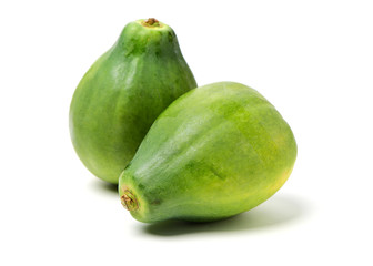 Papaya fruit isolated on a white background