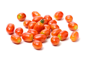cherry tomatoes on white background 