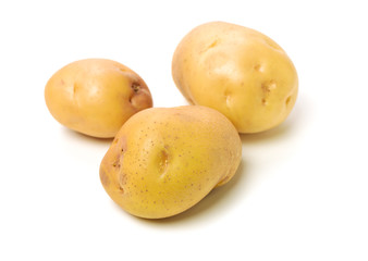 New potato isolated on white background 