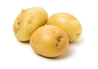 New potato isolated on white background 