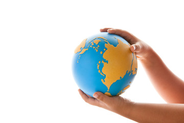 Globe And Children's Hand.