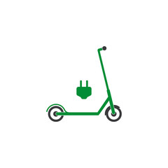 Electric scooter icon. Vector illustration, flat design.