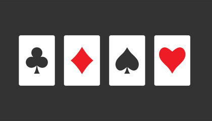 Playing cards icon. Vector illustration, flat design.