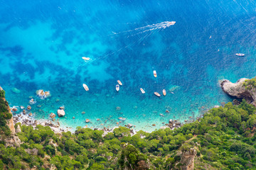 Fototapeta na wymiar Stunning view of the Capri coast