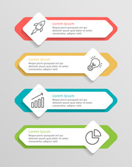 Timeline infographics design vector and marketing icons can be used for workflow layout, diagram, annual report, web design. Business concept with 4 options, steps or processes.