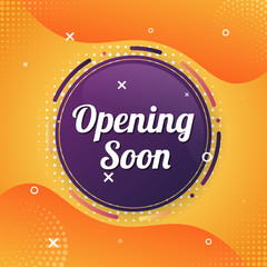 Opening soon banner template design background