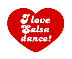 Salsa cubano and latino dance lettering poster design. Vector illustration.