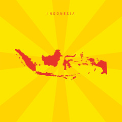Fototapeta na wymiar Indonesia Vector Map