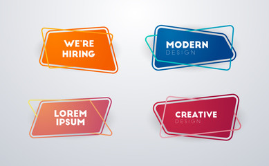 Colorful gradient background design. Abstract shapes composition. Modern graphics element and futuristic design.