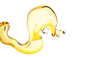 Splash fluid. 3d illustration, 3d rendering.