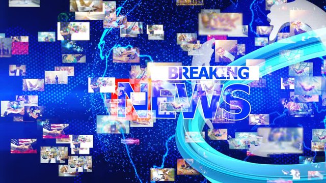 Animation of a breaking news. interlude	