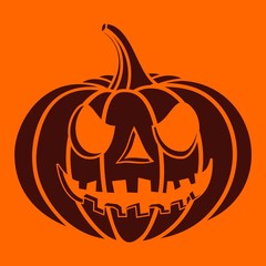 Halloween Pumpkin icon isolated. Vector illustration