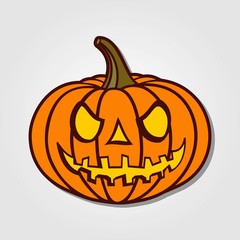Halloween Pumpkin icon isolated on white background. Vector illustration
