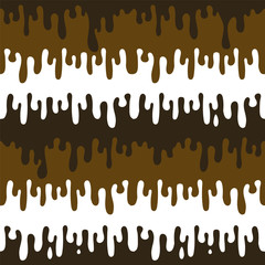 Flowing honey is a seamless pattern.Honey color, yellow, orange, gold. Dripping paint.