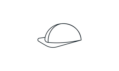 Construction safety helmet icon for worker safety and protection-related websites