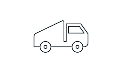 Dump Truck vector icon used for website.