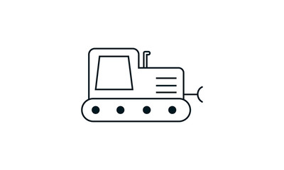 Excavator icon for construction and heavy equipment-related websites