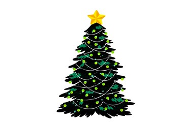 abstract christmas tree on white background