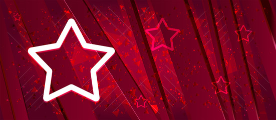 Naklejka premium Star icon Abstract design bright red banner background