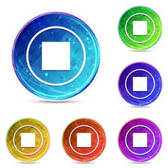 Stop play icon digital abstract round buttons set illustration