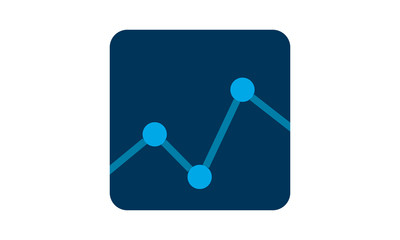 Line graph icon for data and performance-tracking websites