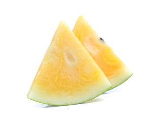 yellow watermelon isolated on white background