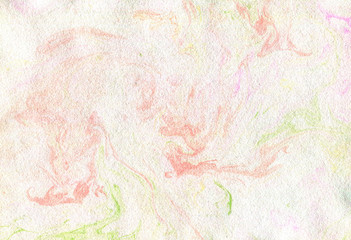 Hand painted watercolor dynamic composition pink green color on white background. Artwork for posters, cards, invitations, banners, wallpapers, websites, prints. Creative artistic design.