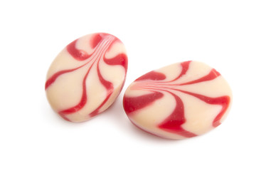 strawberry caramel with yogurt isolated